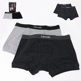 TOM FORD トムフォード COTTON BOXER BRIEFS TWO PACK ボクサーパンツ パンツ ロゴ 下着 インナー 2枚セット コットン メンズ T4XC3 1040 プレゼント 父の日 誕生日 バレンタイン