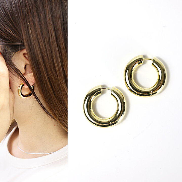 楽天市場】TOM WOOD トムウッド Chunky Hoops Medium Earrings Gold 