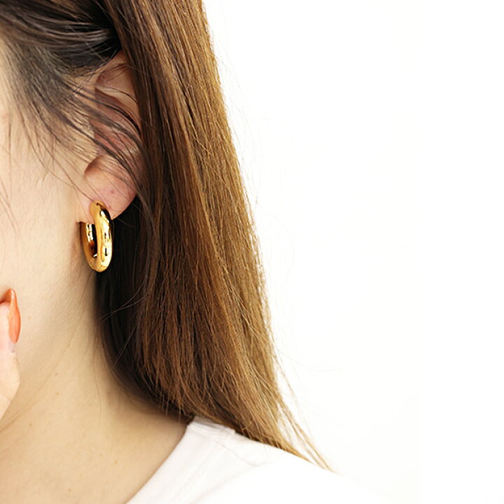 楽天市場】TOM WOOD トムウッド Chunky Hoops Medium Earrings Gold 