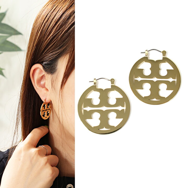 楽天市場】Tory Burch トリーバーチ SMALL MILLER HOOP EARRING ピアス 