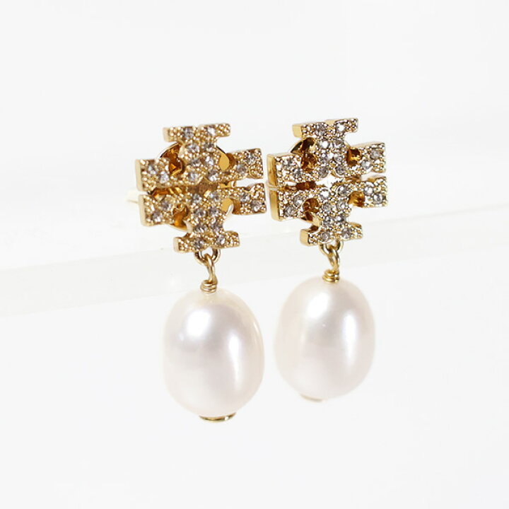 楽天市場】Tory Burch トリーバーチ KIRA PAVE PEARL DROP EARRING 