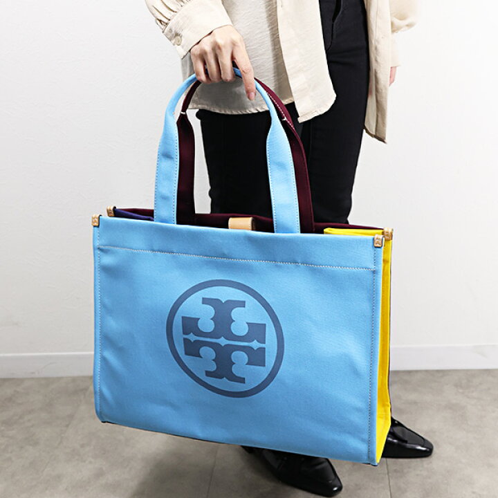 楽天市場】TORY BURCH トリーバーチ ELLA Color-Block Canvas Tote Bag 