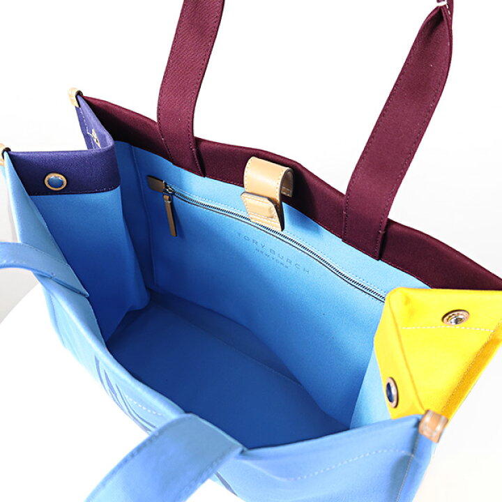 楽天市場】TORY BURCH トリーバーチ ELLA Color-Block Canvas Tote Bag 