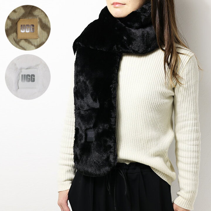 楽天市場】UGG アグ W OBLONG FAUX FUR SCARF マフラー フェイクファー 