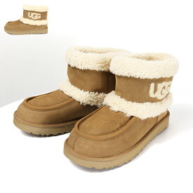 4/30迄！Instagramフォロワーさん限定クーポン発行中！UGG アグ Ultra Mini UGG Fluff ムートンブーツ ウルトラミニ ショートブーツ 靴 スエード ボア レディース 1145410