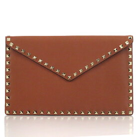 4/30迄！Instagramフォロワーさん限定クーポン発行中！VALENTINO ヴァレンティノ Rockstud Clutch Bag TW0P0P56 VSH HG5 クラッチバッグ スタッズ カードポケット レディース