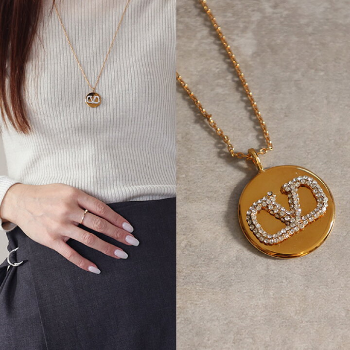 楽天市場】VALENTINO ヴァレンティノ LOGO NECKLACE ネックレス 