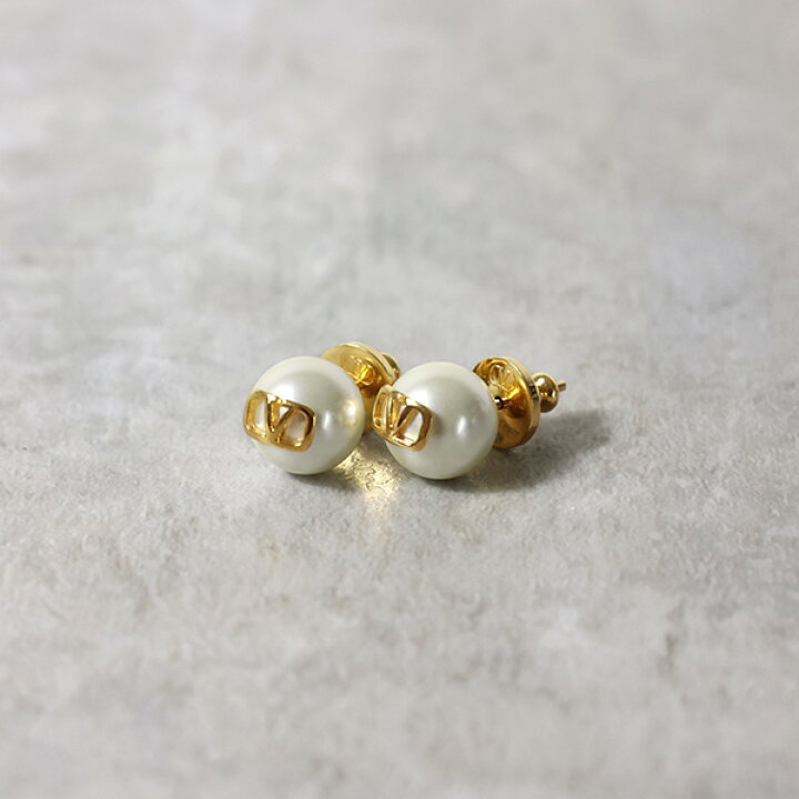 楽天市場】VALENTINO ヴァレンティノ Vlog Signature pearl earrings 