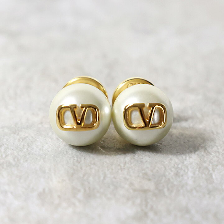 楽天市場】VALENTINO ヴァレンティノ Vlog Signature pearl earrings 