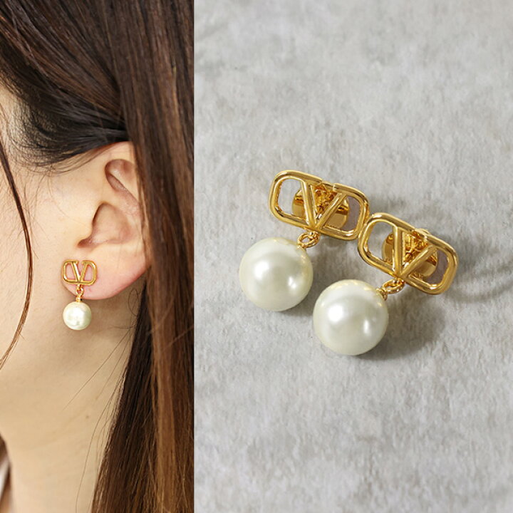 楽天市場】VALENTINO ヴァレンティノ Vlog pearl earrings ピアス 