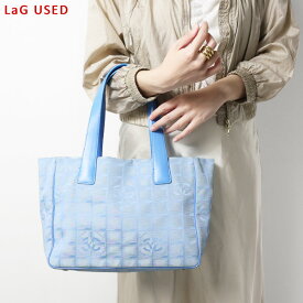 【中古品】CHANEL シャネル トートバッグ CC Travel Line Tote Bag トラベルライン 20457 レディース 鞄 肩掛け ナイロン レザー LaG Olinestore