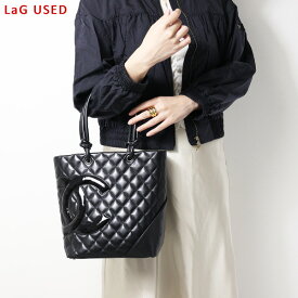 【中古品】CHANEL シャネル トートバッグ Cambon Line Tote Bag カンボンライン 25167 レディース CCロゴ キルティング 鞄 肩掛け レザー LaG Olinestore