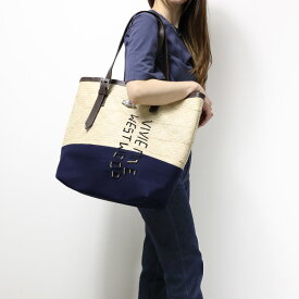 【3月31迄！タイムセール価格！】Vivienne Westwood ヴィヴィアン PALM SHOPPER トートバッグ 鞄 パーム ショッパー オーブ ロゴステッチ メンズ レディース ユニセックス 4205007H W00JV