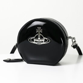 【5/31迄！SNSフォロワーさん限定 5％OFFクーポン発行中】Vivienne Westwood ヴィヴィアンウエストウッド SHINY PATENT MINI ROUND CROSSBODY ショルダーバッグ クロスボディバッグ エナメル オーブ レディース 43030101 L001O