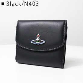 Vivienne Westwood ヴィヴィアンウエストウッド Nappa Envelope Tri-Fold Wallet 三つ折り財布 折りたたみ財布 ミニ財布 小銭入れあり コンパクト レザー 立体オーブ レディース 5115002BU L001L LaG Onlinestore