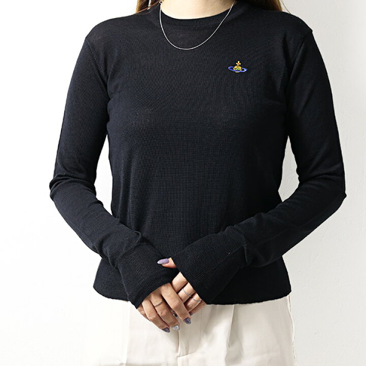 希少✨ヴィヴィアンウエストウッド ビッグオーブ刺繍 ニット ボウタイ 
