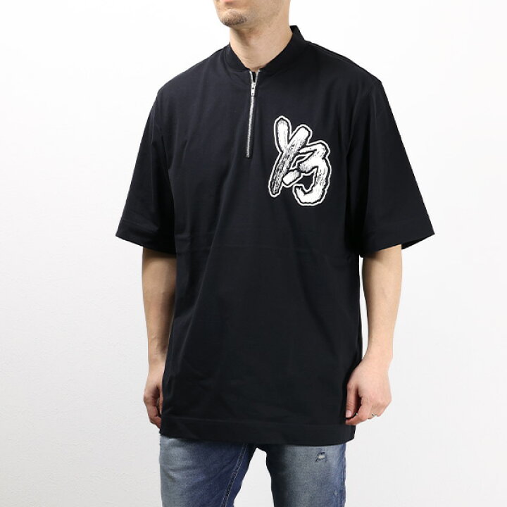 楽天市場】Y-3 ワイスリー HZ SS TEE Tシャツ 半袖 ハーフジップ ロゴT  