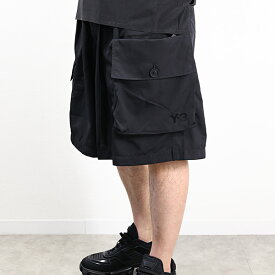 4/30迄！Instagramフォロワーさん限定クーポン発行中！Y-3 ワイスリー NYLON TWILL SHORTS カーゴショーツ ショートパンツ ハーフパンツ ショーツ パンツ ズボン ツイル ナイロン ロゴ メンズ IN8755