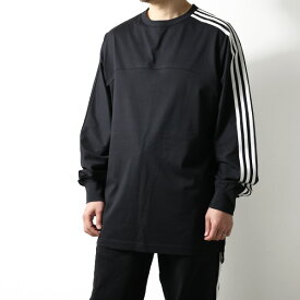 Y-3 ワイスリー Tシャツ M 3Straips Long Sleeve T-Shitrs JN4987 メンズ 長袖 3ストライプス ラウンドネック カットソー ロンT ロゴ コットン LaG Onlinestore
