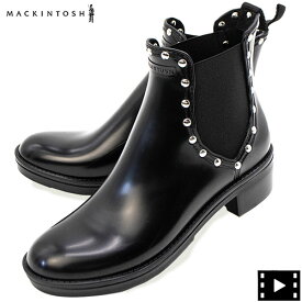 マッキントッシュ ブーツ レディース レインシューズ スタッズ 長靴 トリニティ MACKINTOSH TRINITY STUDS MCT A222MI1003RBRC RC01/BLACK