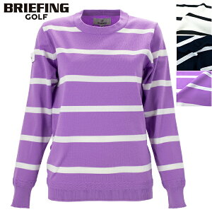yZ[zu[tBO St EFA fB[X XgCvN[lbNjbg BRIEFING GOLF WS WR STRIPE CREW NECK KNIT BRG231W24 BRGyԕiszspecial priceAL