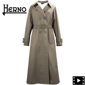 【セール】ヘルノ コート レディース 撥水 ロングトレンチコート HERNO IM000157D HER 7730【返品交換不可】special priceAL