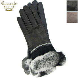 コレアーレグローブス 手袋 レディース タッチパネル対応手袋 ラインストーングローブ Correale gloves CRL-0171 CRG