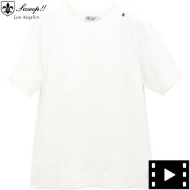 スウィープ ロサンゼルス Tシャツ メンズ コットン 半袖 クルーネックTシャツ Sweep!! LosAngeles BASIC T SHIRTS SL160001 WHITE（ホワイト）【送料込】