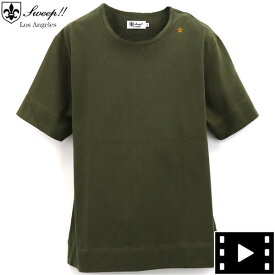 スウィープ ロサンゼルス Tシャツ メンズ コットン 半袖 クルーネックTシャツ Sweep!! LosAngeles BASIC T SHIRTS SL160001 KHAKI（カーキ）【送料込】