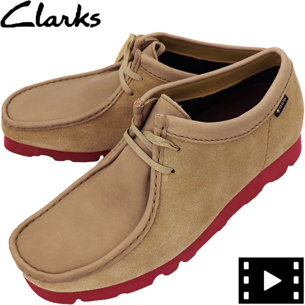 クラークス オリジナルズ ブーツ メンズ ゴアテックス スエード×スムースレザー ワラビー CLARKS ORIGINALS WALLABEE GTX  CLK 26162413 MAPLE（ベージュ） | ラグラグマーケット