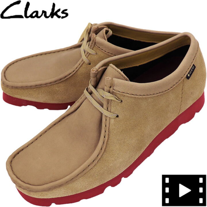 クラークス オリジナルズ ブーツ メンズ ゴアテックス スエード×スムースレザー ワラビー CLARKS ORIGINALS WALLABEE  GTX CLK 26162413 MAPLE（ベージュ） ラグラグマーケット
