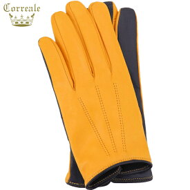 コレアーレグローブス Correale gloves メンズ シープスキン ナッパレザー カシミア タッチパネル対応 グローブ 手袋 CRM-6072 CRG（イエロー）