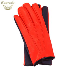 コレアーレグローブス Correale gloves メンズ シープスキン ナッパレザー カシミア タッチパネル対応 グローブ 手袋 CRM-6072 CRG（オレンジ）