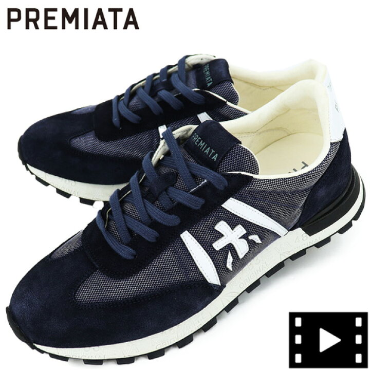 楽天市場 プレミアータホワイト スニーカー メンズ ナイロン スエード ローカットスニーカー Premiata White John Low Prh 5458 Nvy ネイビー ラグラグマーケット