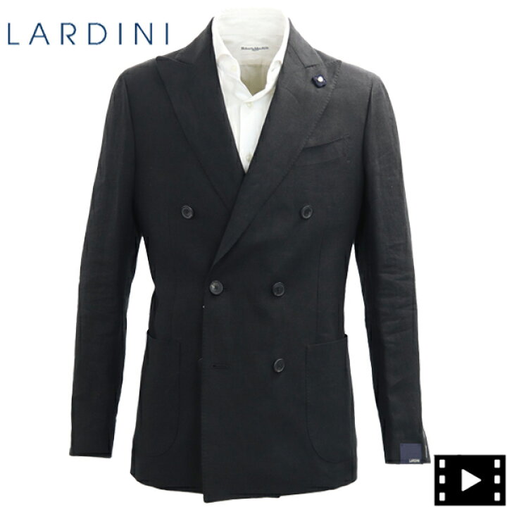 楽天市場 楽天スーパーセール ラルディーニ ジャケット メンズ リネン ダブルブレストジャケット Lardini Jv655ahq Lrd ブラック 返品交換不可 Special Priceam ラグラグマーケット
