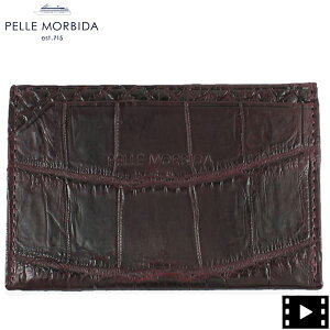 �y�b�������r�_ �J�[�h�P�[�X �N���R�_�C�����U�[ �p�X�P�[�X PELLE MORBIDA PMO-CRS009 BOR �i���C���j