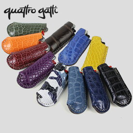【セール】クアトロガッティ 雑貨 リアルクロコダイルレザー ライターケース QUATTRO GATTI （11colors）EXLT【送料込】【返品交換不可】 special priceAM special priceAL,m-zasale,l-zasale