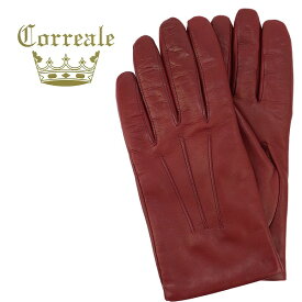 コレアーレグローブス 手袋 メンズ シープスキン ナッパレザー カシミアライニング グローブ Correale gloves CRM-6001（レッド）
