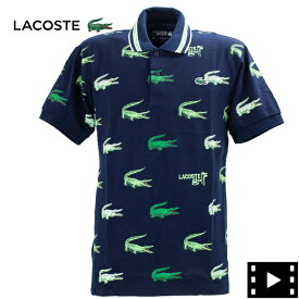 ラコステ スポーツ ゴルフ ポロシャツ メンズ クラシックフィット ウルトラドライ 総柄 ポロシャツ LACOSTE SPORT DH5181 LAC XIF