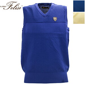�y�Z�[�� ���z�ȉ��z�t�F���[�W�S���t �E�F�A �����Y V�l�b�N�j�b�g�x�X�g Felisi GOLF MS V NECK KNIT VEST FLG631M18 FLG 674 INDIGO�y�ԕi�����s�zspecial priceBM