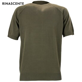 リナシェンテ ニット メンズ コットン サマーニット クルーネック 半袖 Tシャツ RINASCENTE 243-25301 RST 159