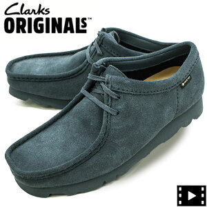 N[NX IWiY Y SAebNX XG[h r[ CLARKS ORIGINALS WALLABEE GTX CLK 26176570 Blue/Grey Sde