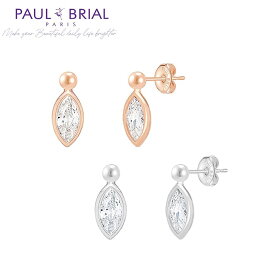 ピアス マーキーズボールピアス PAUL BRIAL（ポールブリアル） シルバー925 ピンクゴールド スワロフスキー クリスタル ゆれる silver925 安心 レディース プレゼント ギフト 小さめ 贈り物 フランス