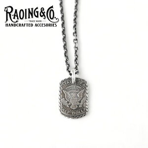 RAOING ���[�C���O�yHalf Dollar ID Pendant ��Eagle��z�n�[�t�_���[ID�y���_���g �C�[�O�� �n���h���C�h �V���o�[ SILVER900/925