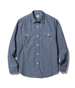 SUGAR CANE �V���K�[�P�[�� �ySC27850�z�yCHAMBRAY L/S WORK SHIRTS�z�������[�N�V���c �V�����u���[���n �O�{�j�����D���d�l ���{�� COTTON100%
