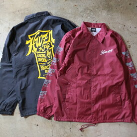 HWZNBROSS ハウゼンブロス【EMBLEM LOGO COACH JACKET】エンブレムロゴコーチジャケットナイロンコーチ モーターサイクル バイカー