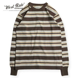 WESTRIDE �E�G�X�g���C�h�yHEAVY BORDER RANDOM LONG TEE�z��BROWN/GOLD/CREAM��w���B�[�����_���{�[�_�[����TEE WR�I���W�i���{�f�B ���{�� MADE IN JAPAN