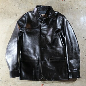 Y'2 LEATHER ���C�c�[���U�[�yLSC-76-C�z�yANILINE STEER ROUNDED HEM CAR COAT�z��BLACK�� �A�j�����X�e�A�J�[�R�[�g �v����1.5mm MADE IN JAPAN