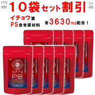 【10個おまとめ10%OFF】 【管理栄養士推奨】 ホスファチジルセリン サプリ PS イチョウ葉 1日120mg シナ…