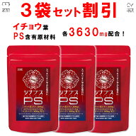 【3個おまとめ割引】 【管理栄養士推奨】 ホスファチジルセリン サプリ PS イチョウ葉 1日120mg シナプス…